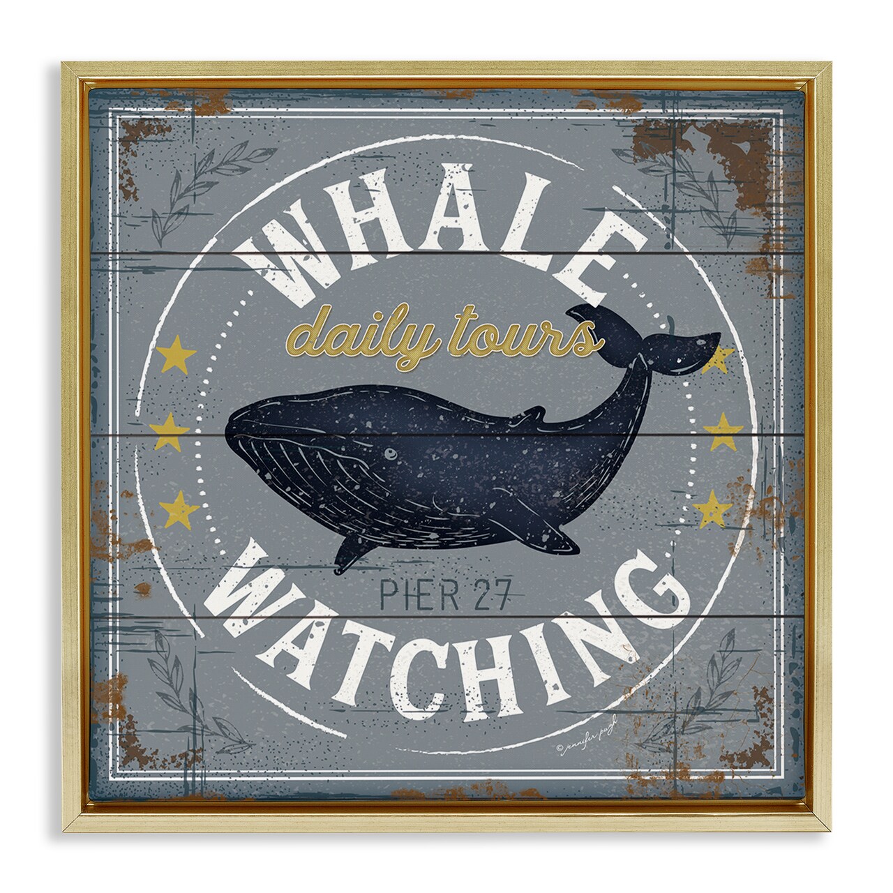 Stupell Industries Whale Watching Chesapeake Bay Floating Frame By Jennifer Pugh